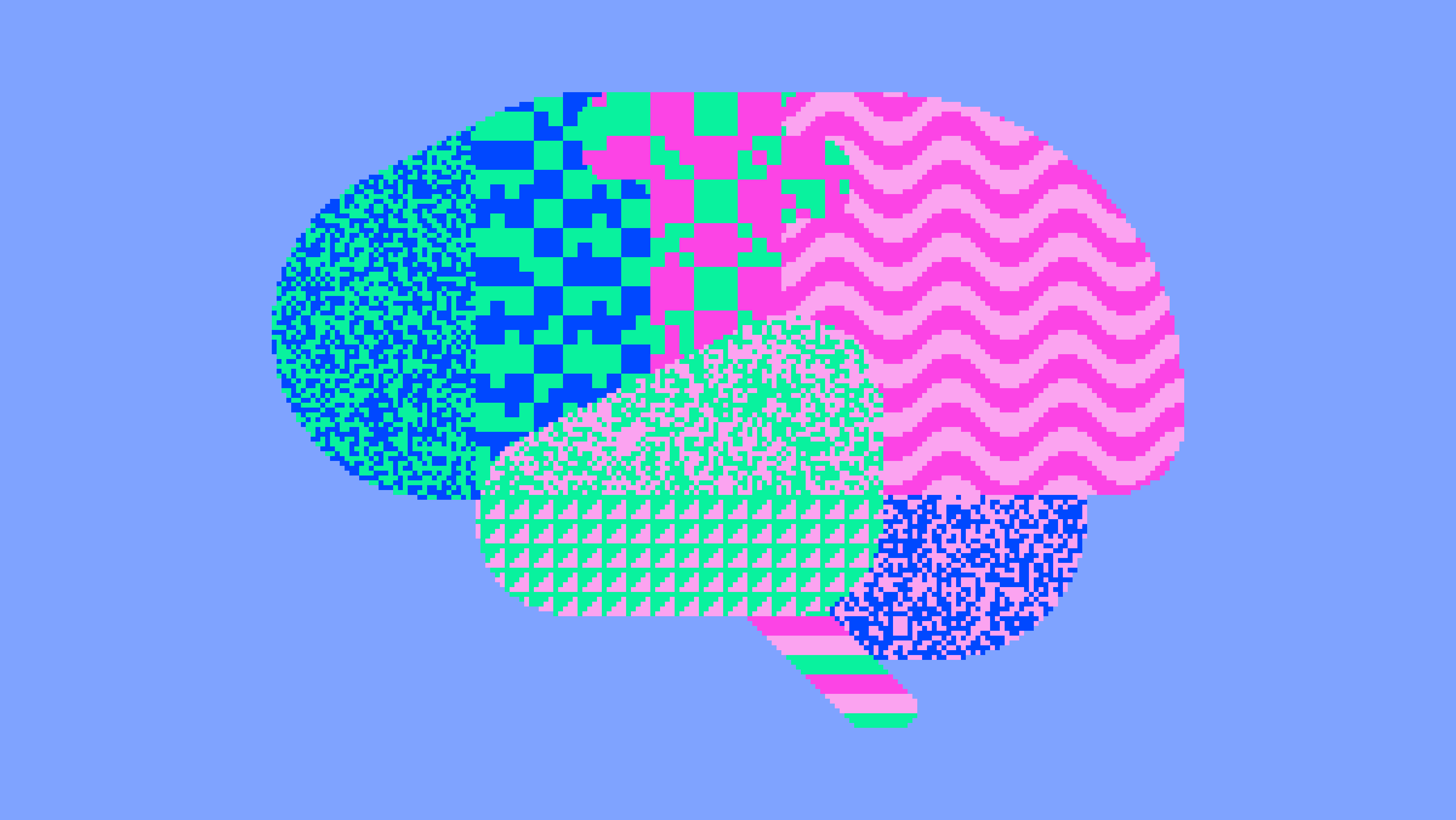 A conceptual illustration of brain waves and speech