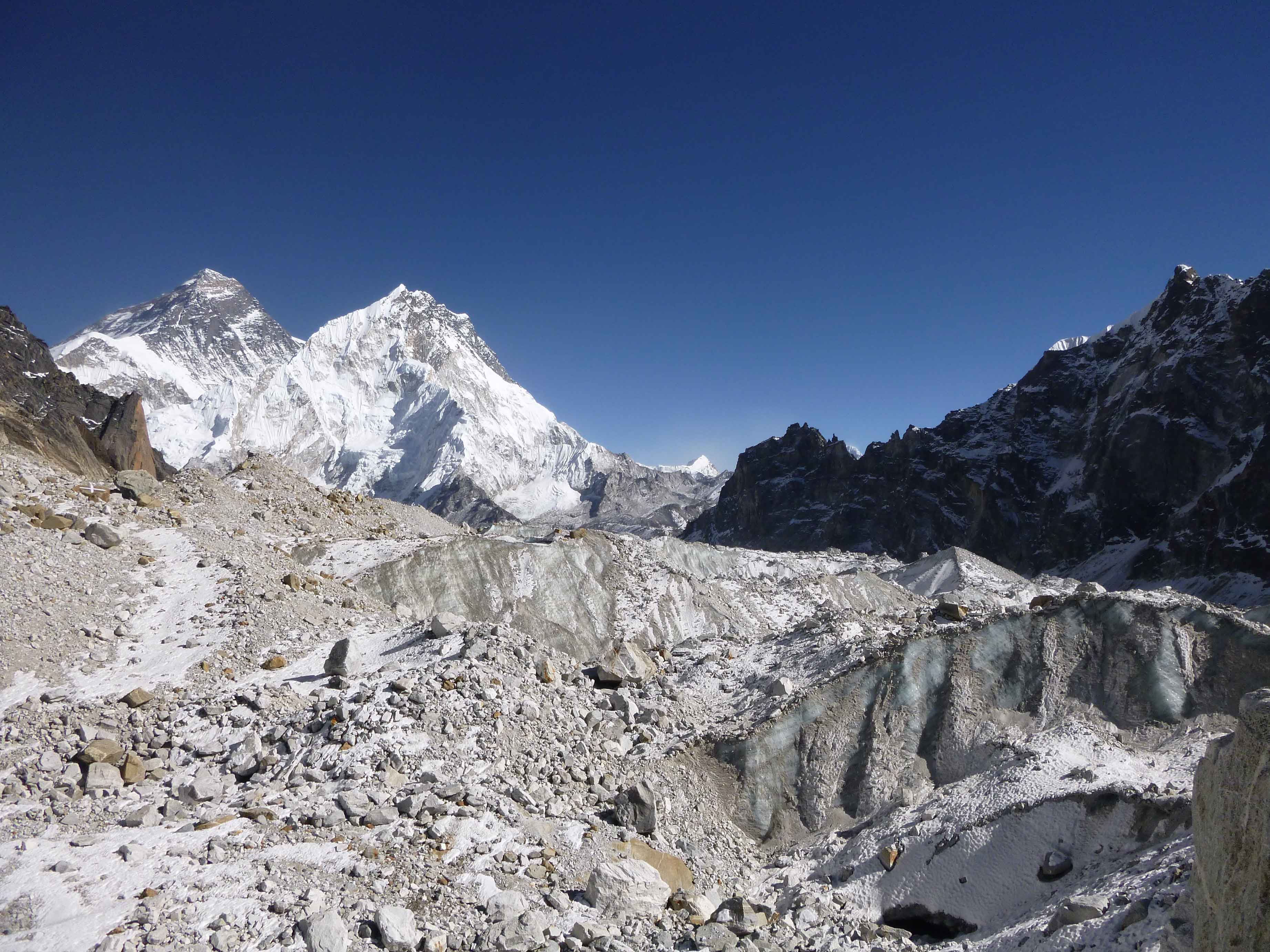 The Changri Nup Glacier near Mt. Everest.