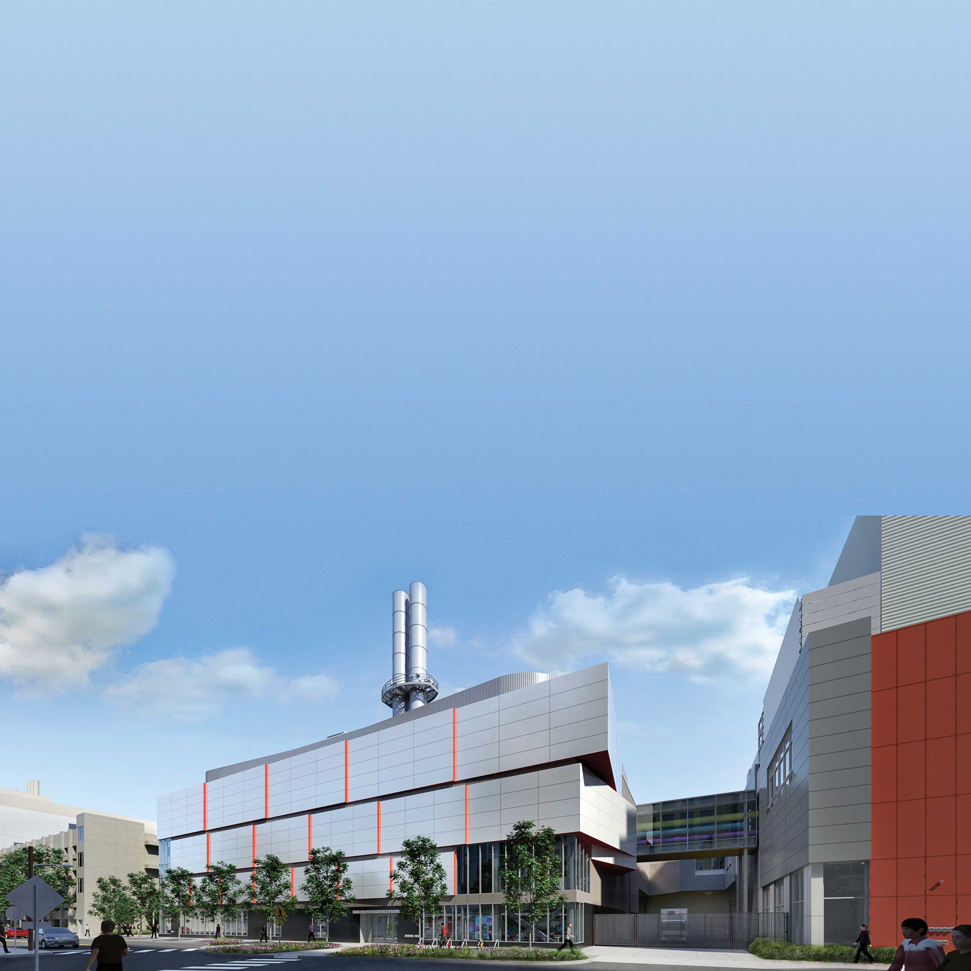 Rendering of planned Co-generation building