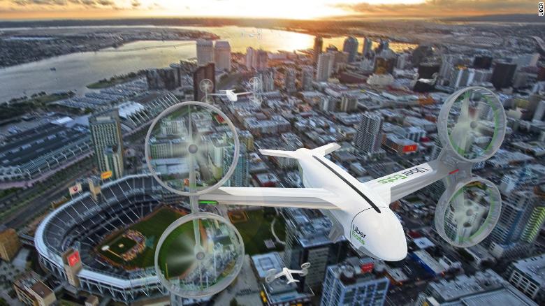 An artist&#039;s impression of what Uber&#039;s delivery drone will look like