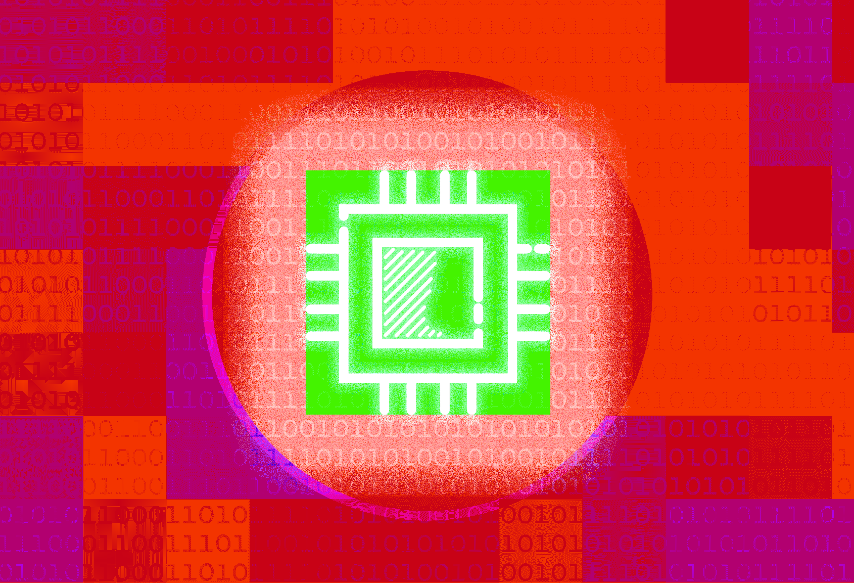 Illustration of a moving transforming chip