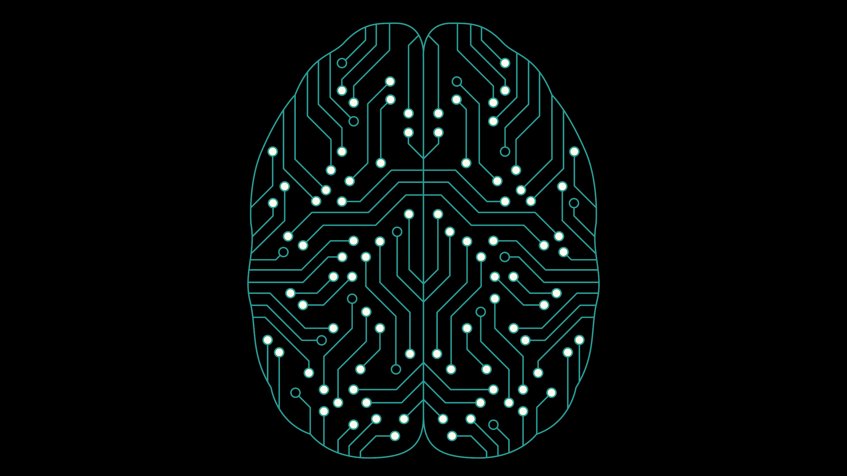Illustration showing brain opening, revealing data workers