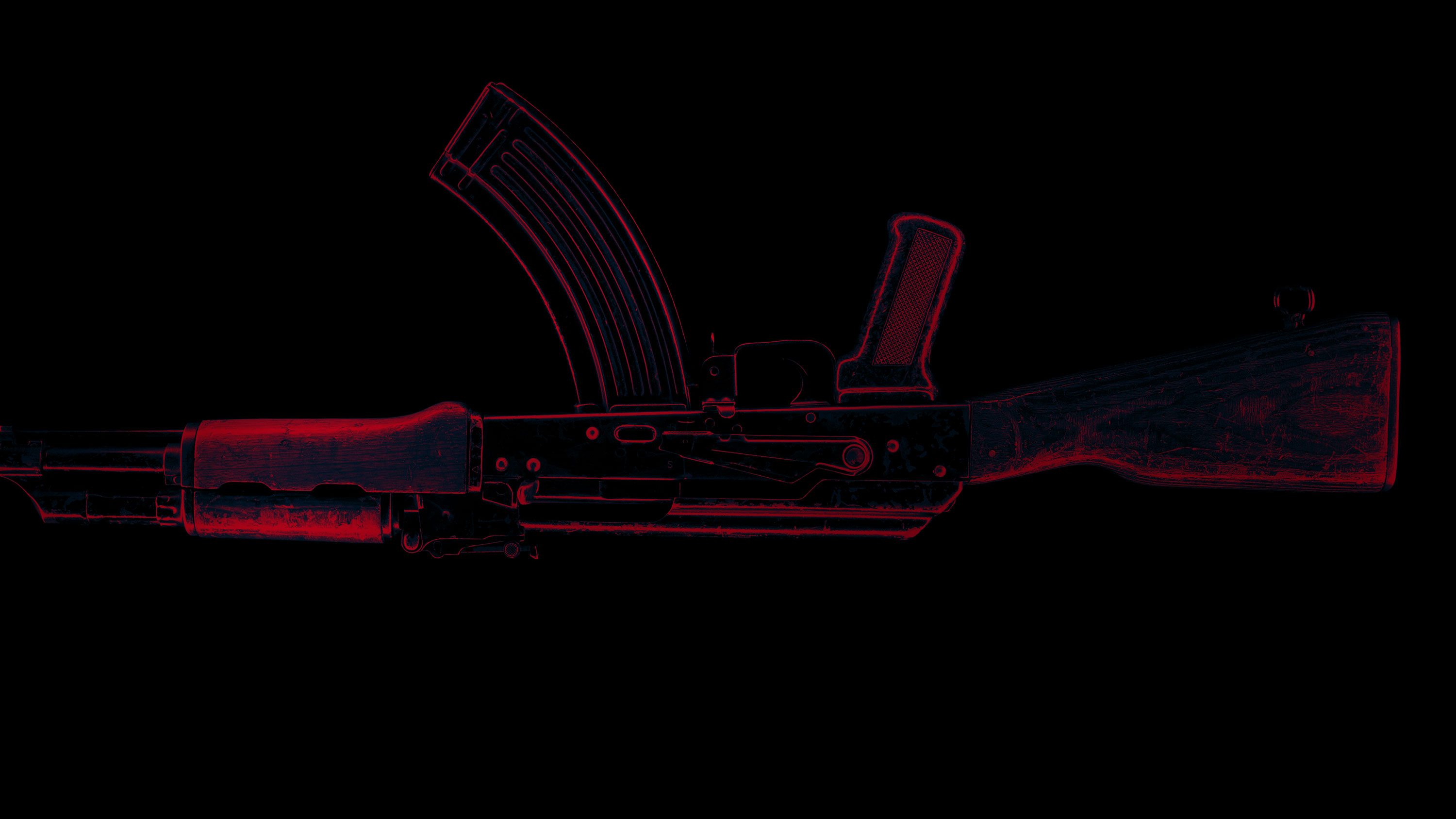 an upsidedown AK47