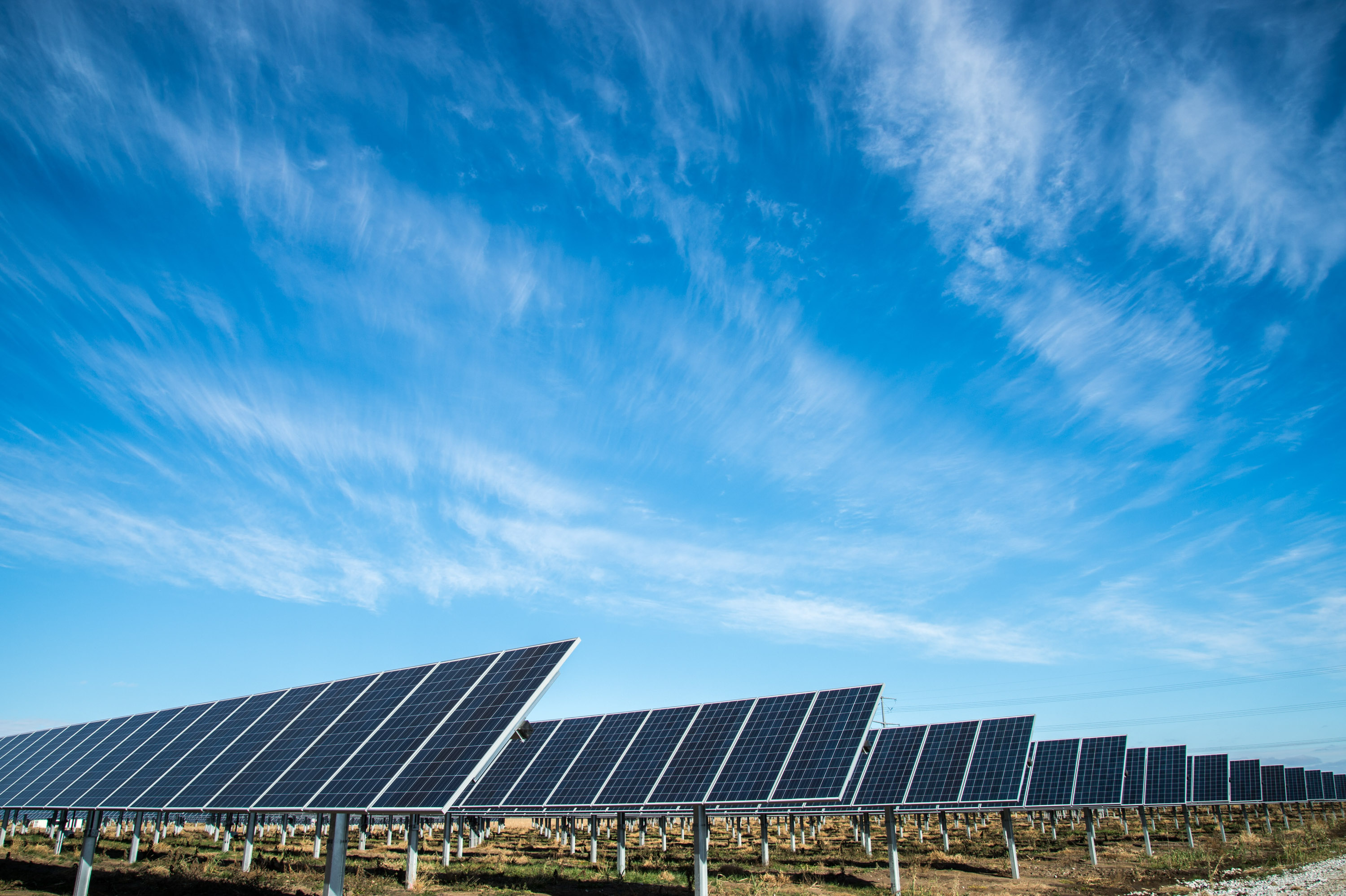 A solar farm in Lincoln, Nebraska.