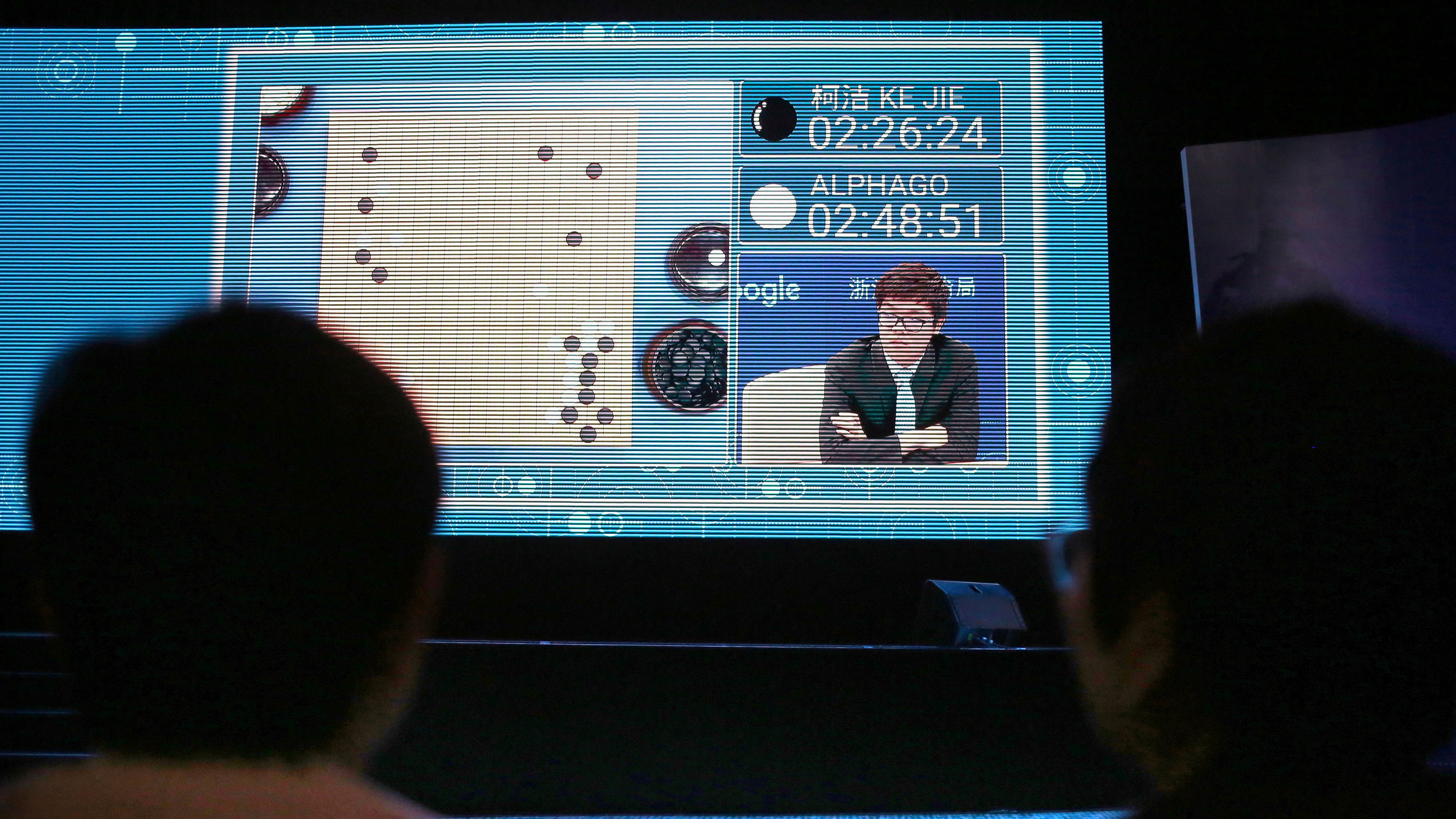 Go player Ke Jie plays a match against Google&#039;s artificial intelligence program, AlphaGo