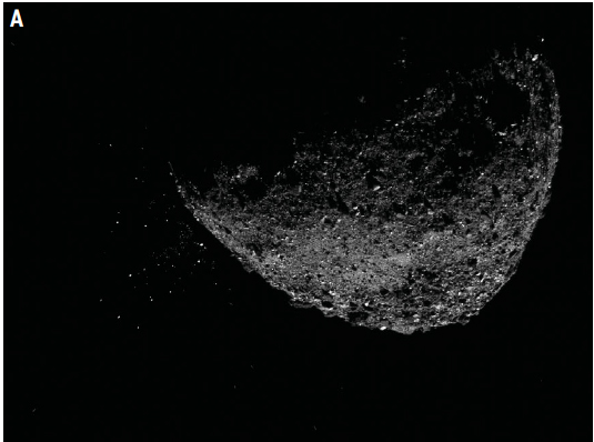 Bennu ejection of particles