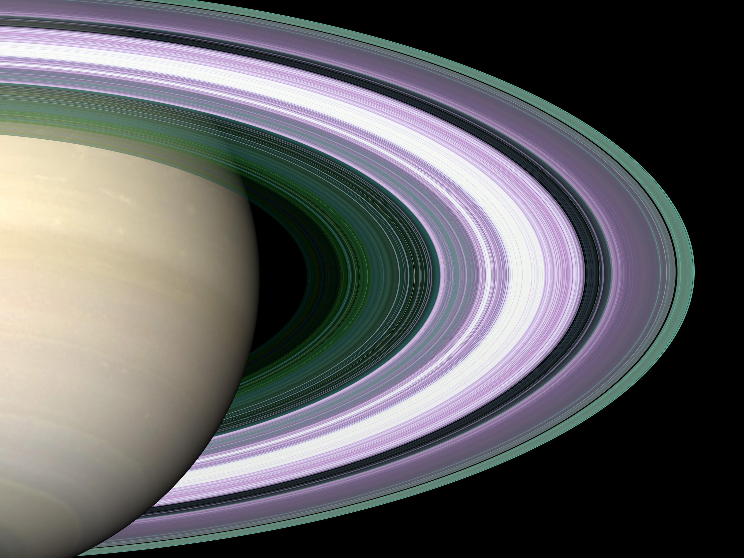 Saturn colored rings