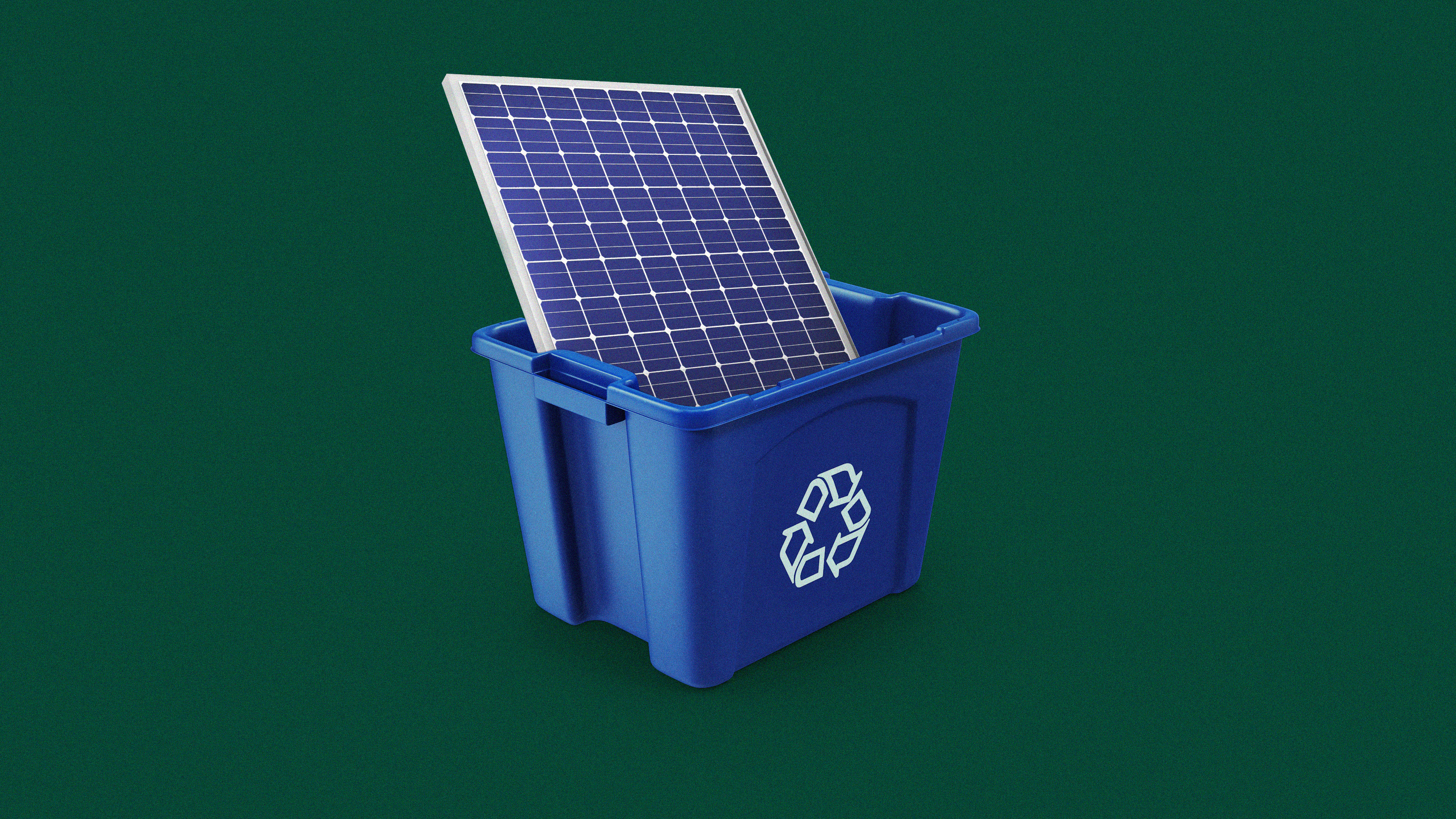 recycle solar panels concept