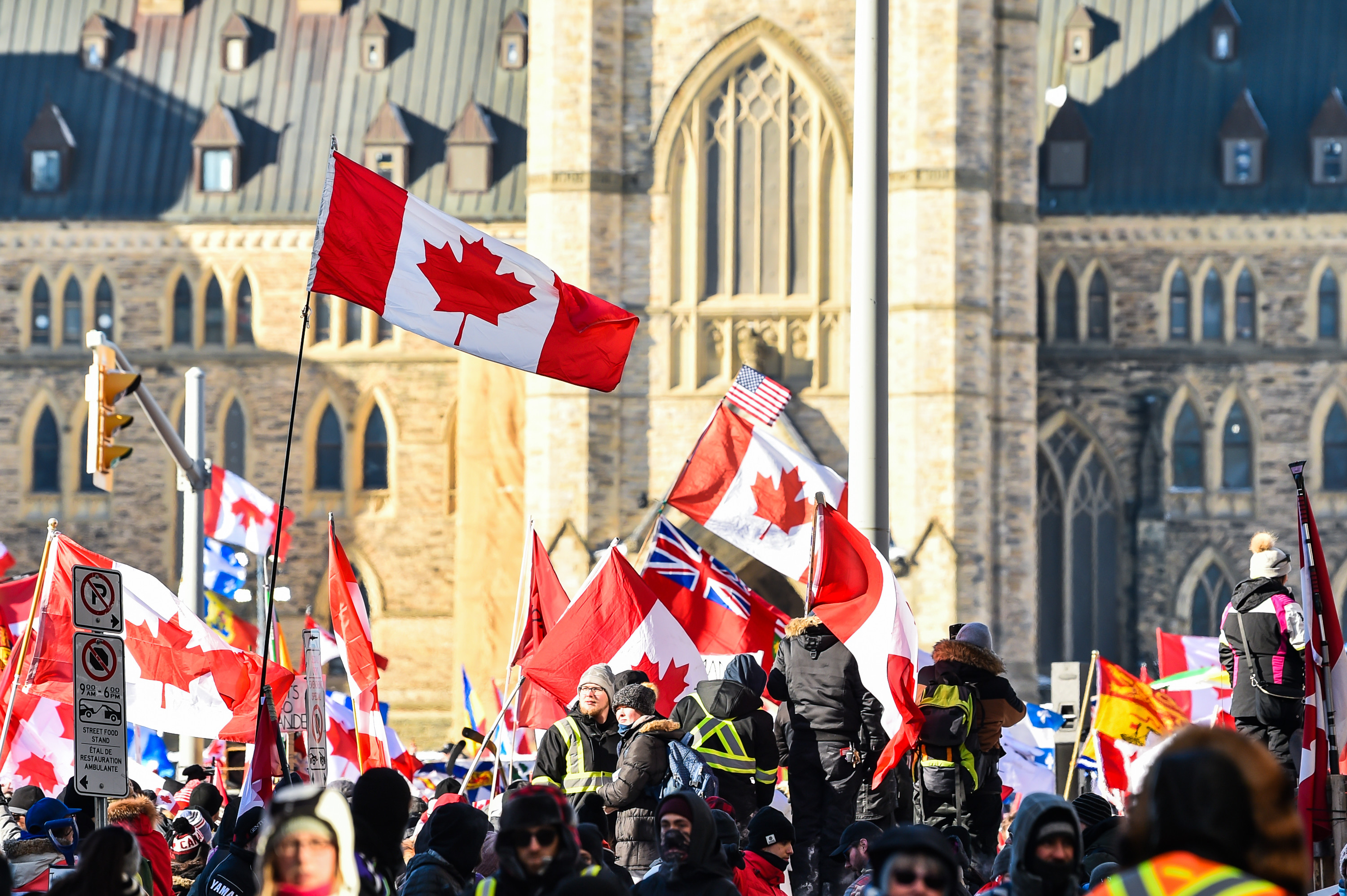 Photograph of protestors in Ottowa Canada.