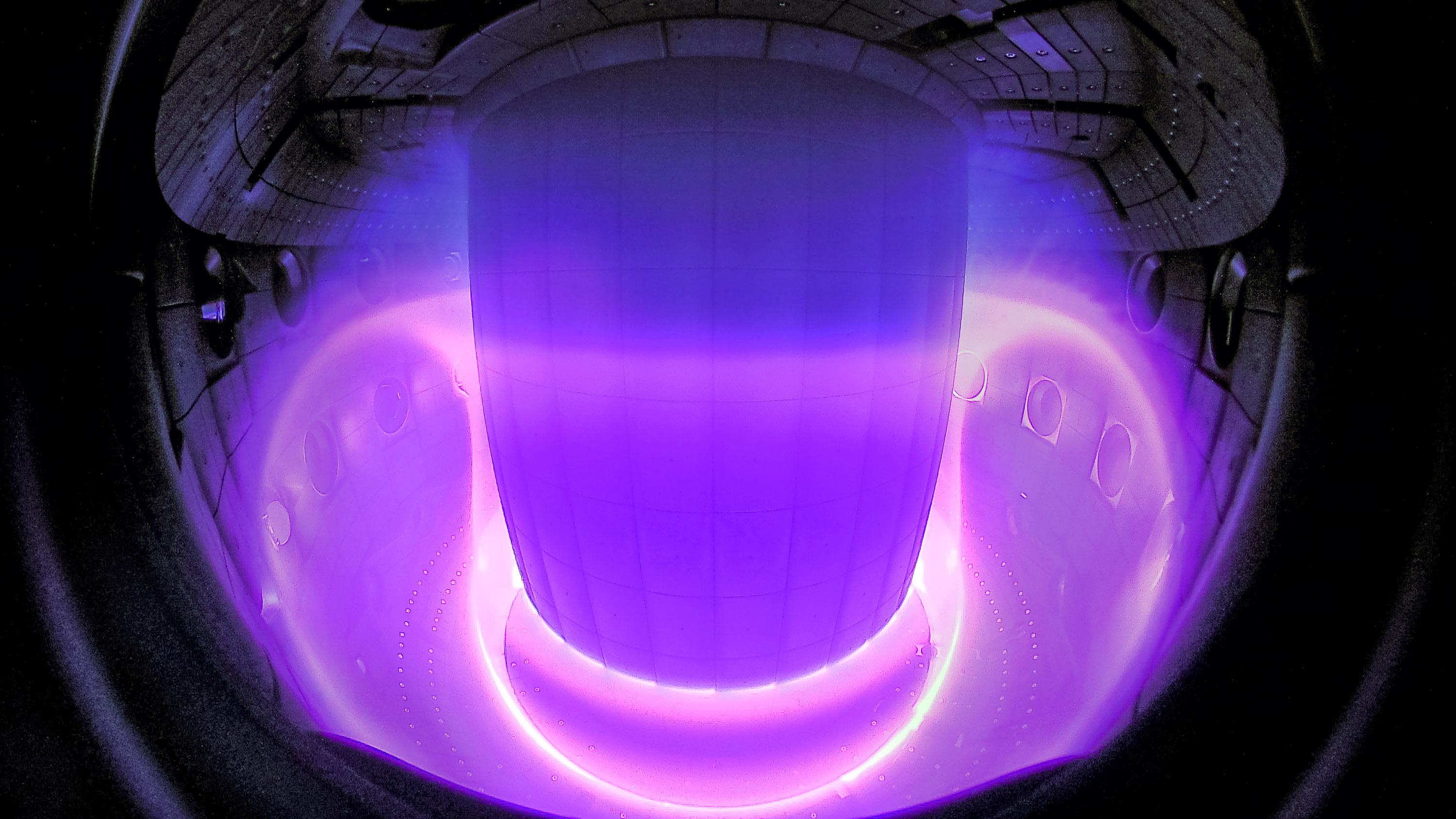 tcv plasma inside tokamak reactor