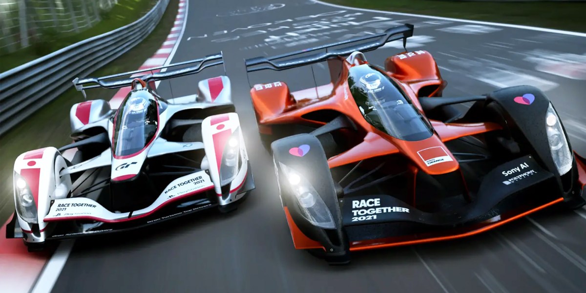 AI Generated Sport racing car is running at high speed in