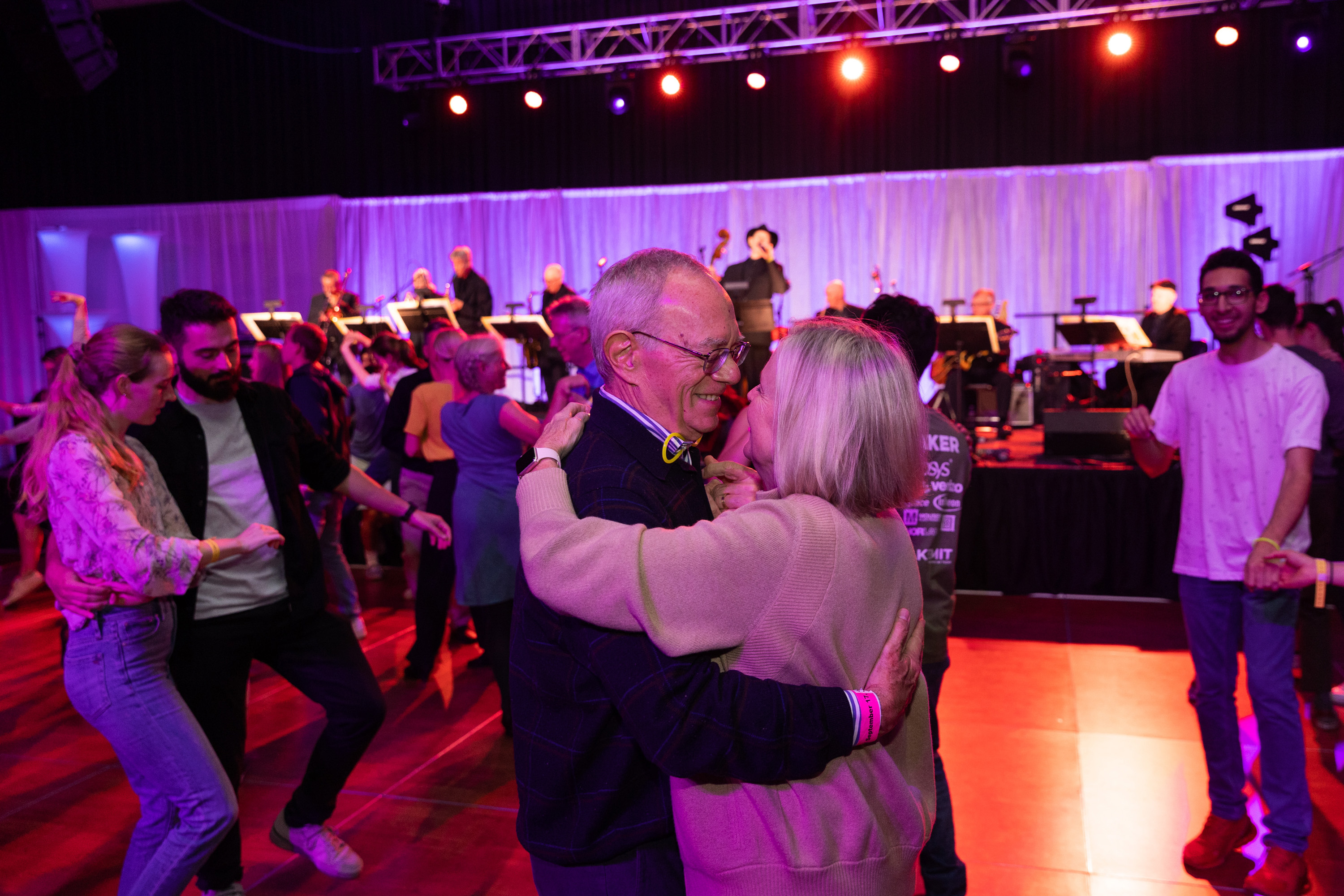 Reif and his wife Christine dance at an MIT evening event