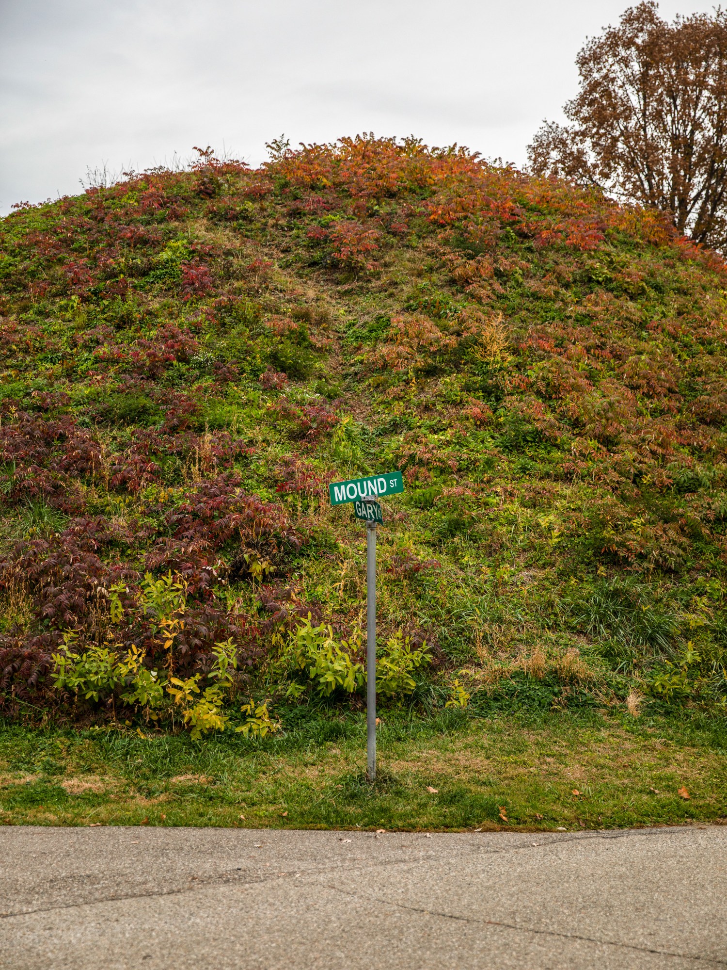 The Hartman Mound in The Plains, OH on October 30, 2022.
