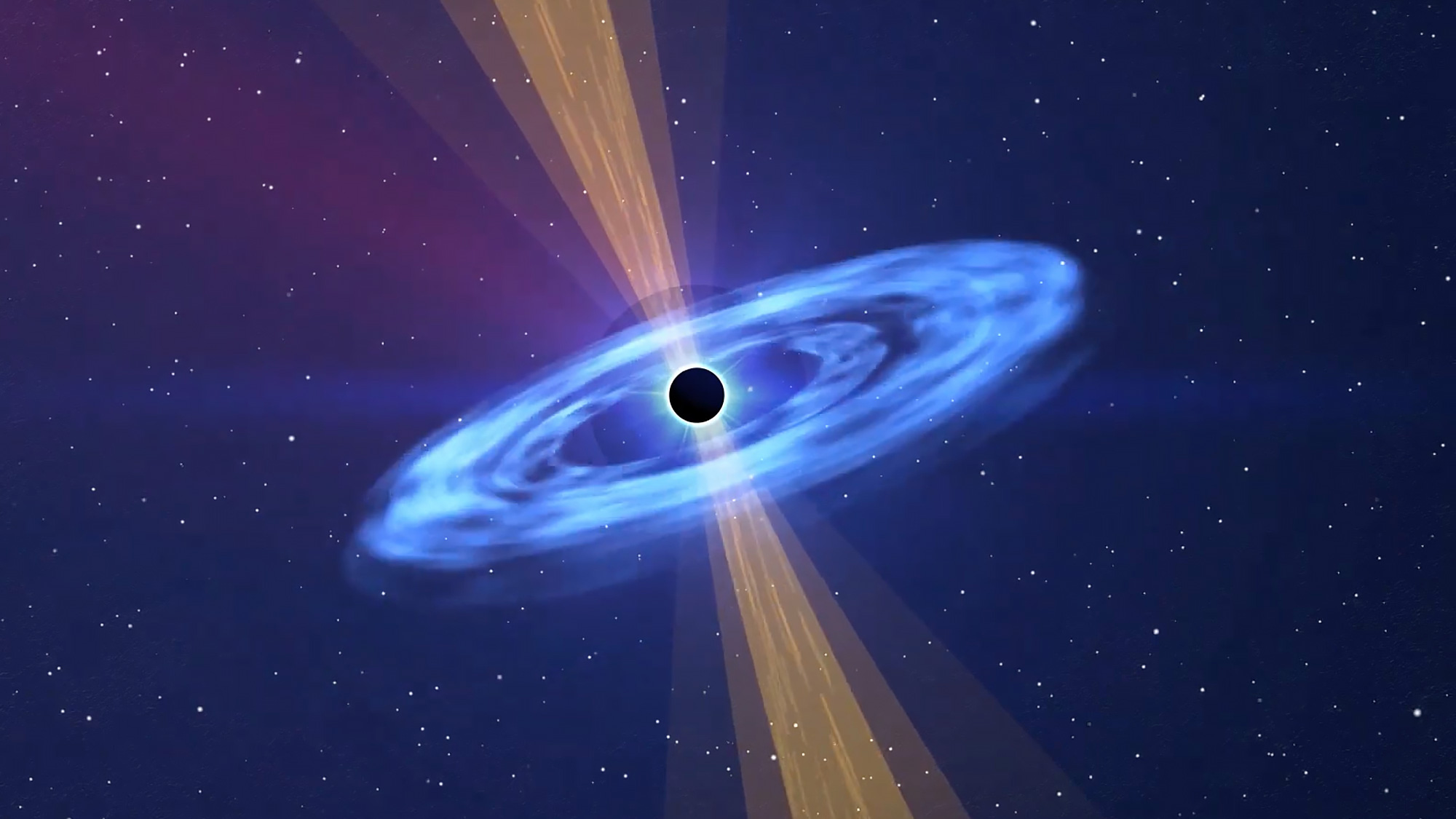 artist&#039;s concept of black hole jets