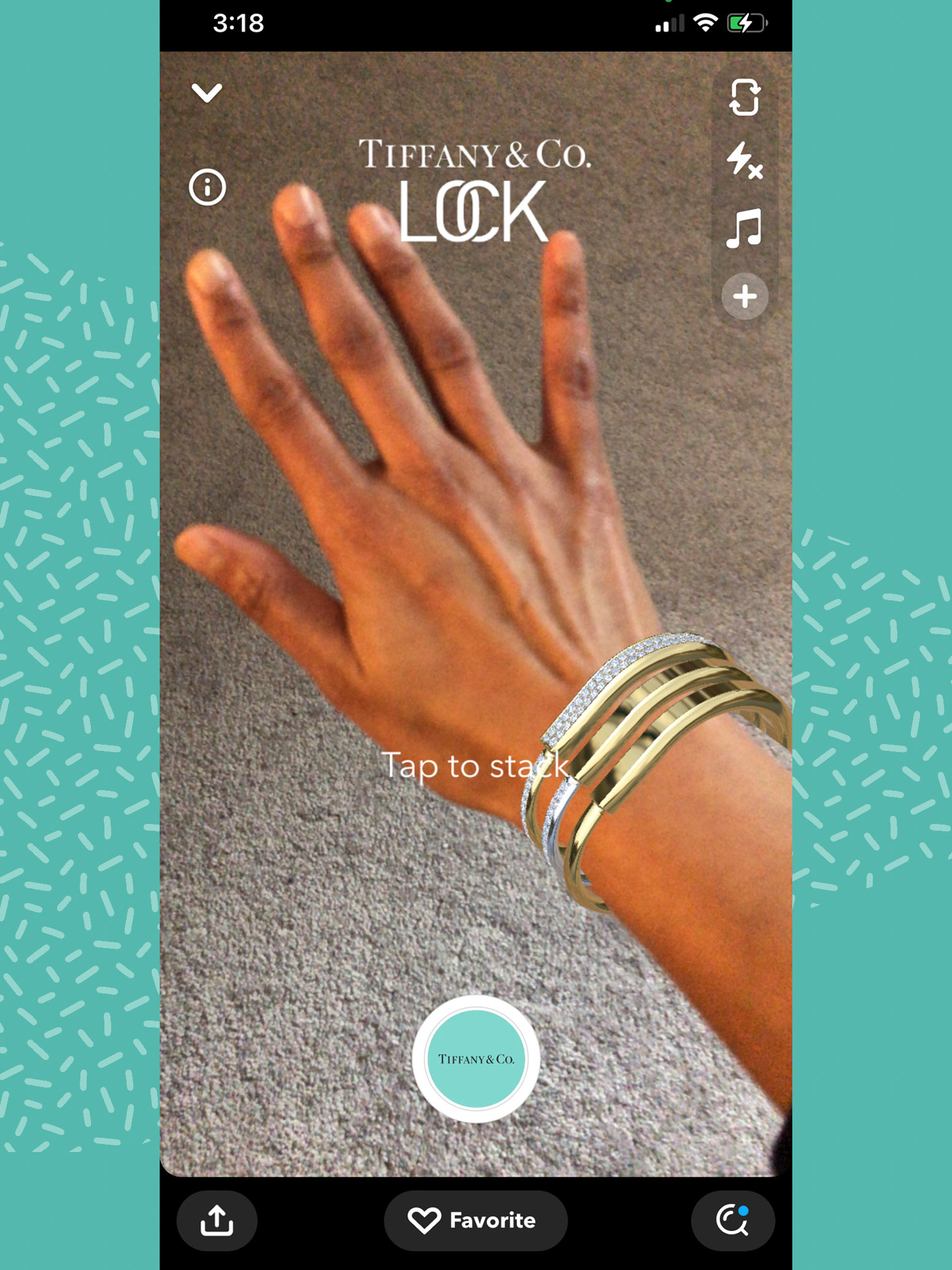 Tiffany app using AR to fit jewelry to a wrist