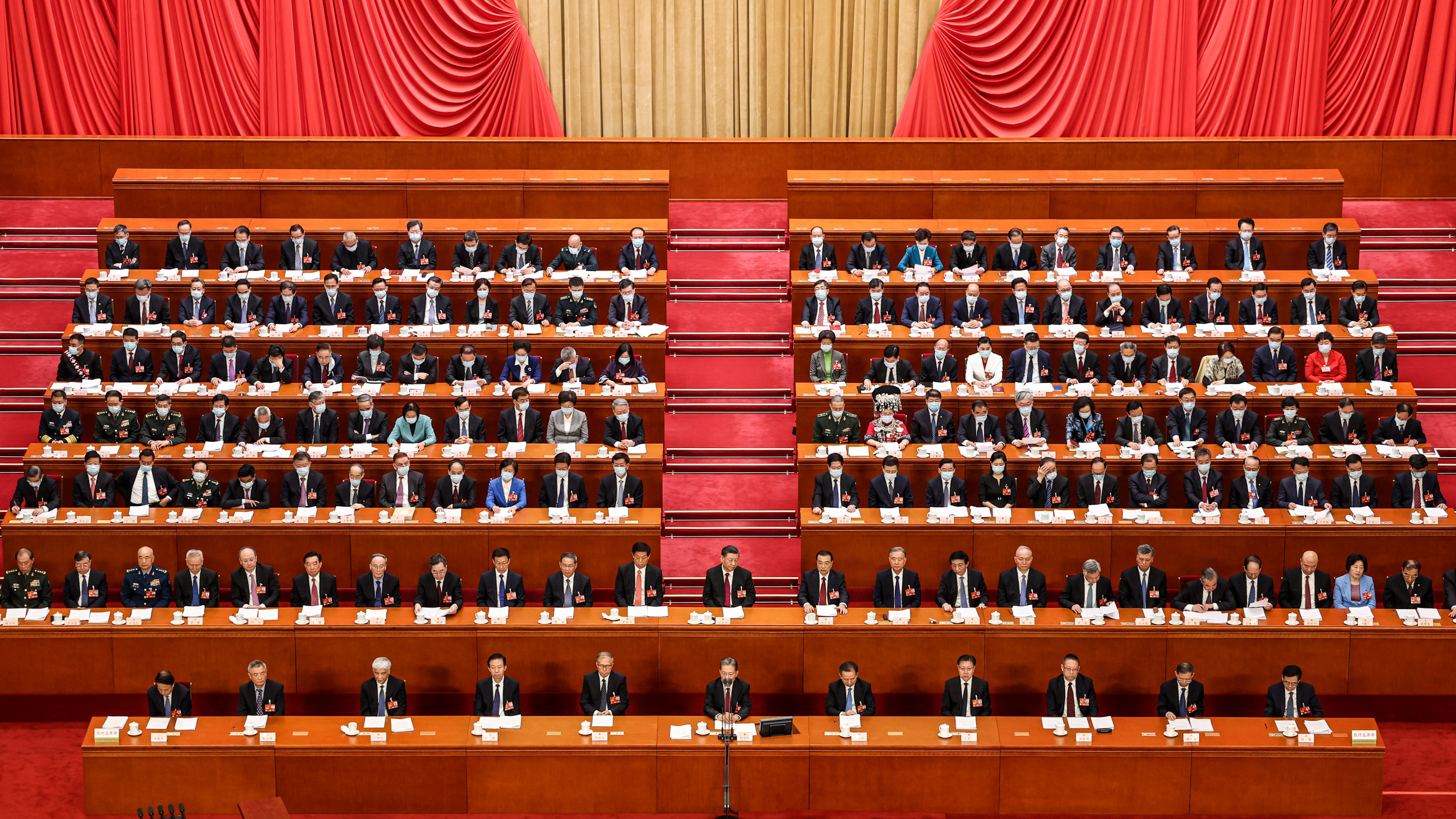 delegates at The Great Hall of People in Beijing