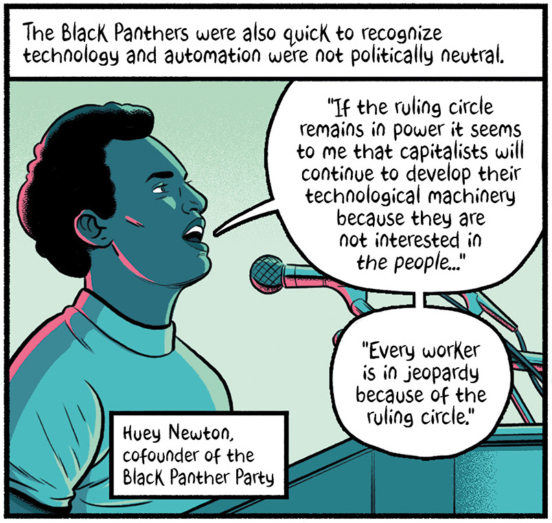 The text reads, "The Black Panthers were also quick to recognize <a href=
