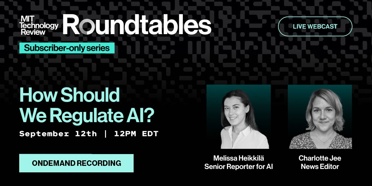 Roundtables: How should we regulate AI?