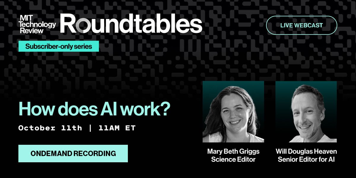 Roundtables: How does AI work?
