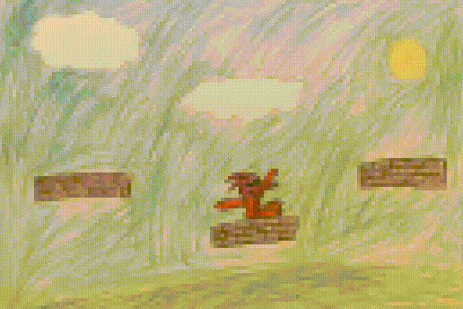example of game generated from a crayon sketch