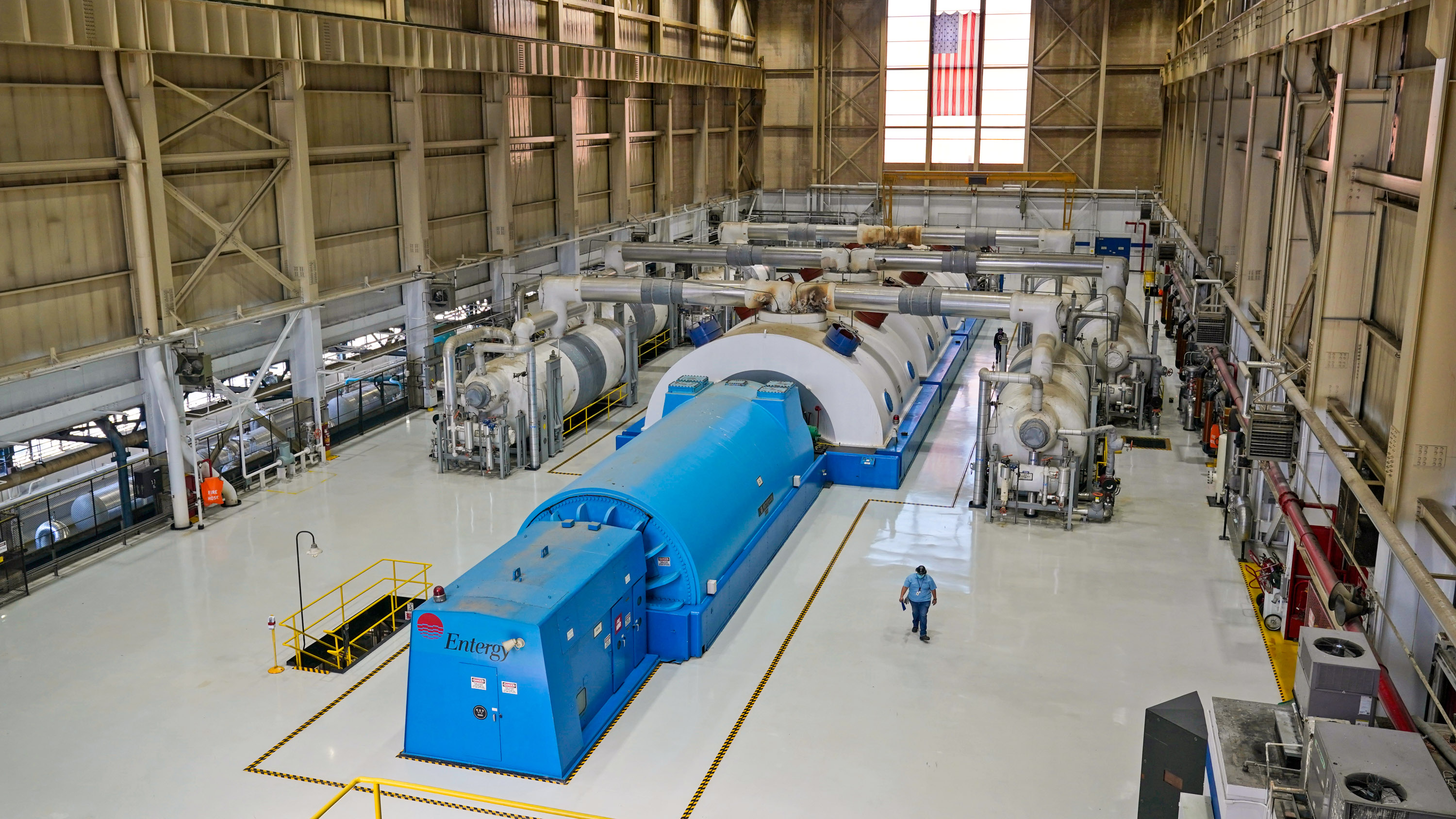 A turbine generator at Indian Point Energy Center from 2021